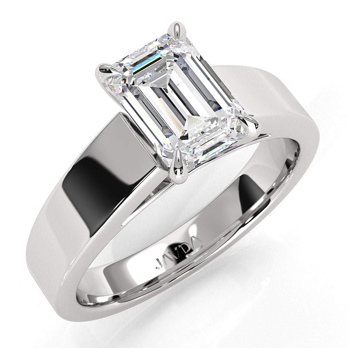 IGI Certified Lab Grown Diamond Cathedral Style Engagement Ring 6g Solitaire Setting 4.5mm 1.00 Ctw.