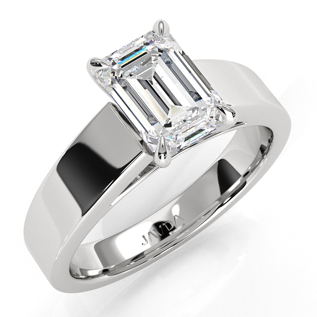 IGI Certified Lab Grown Diamond Cathedral Style Engagement Ring 6g Solitaire Setting 4.5mm 1.00 Ctw.