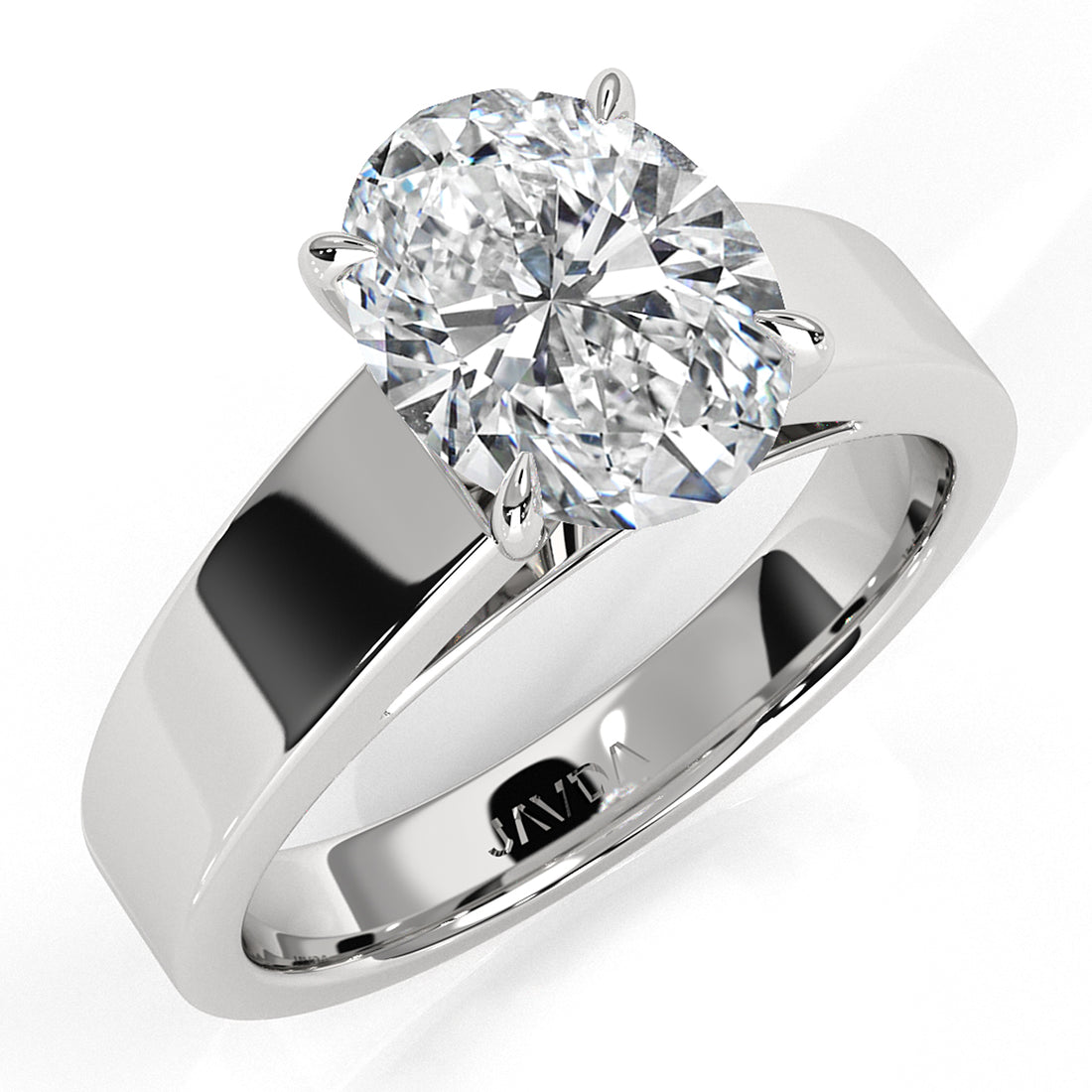 IGI Certified Lab Grown Diamond Cathedral Style Engagement Ring 6g Solitaire Setting 4.5mm 1.00 Ctw.