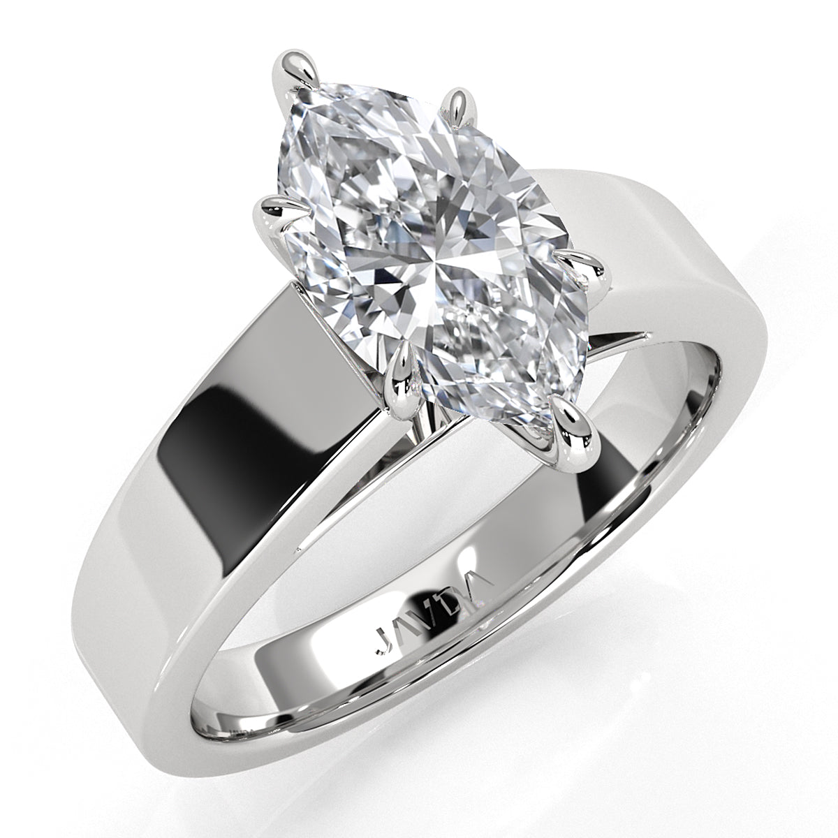 IGI Certified Lab Grown Diamond Cathedral Style Engagement Ring 6g Solitaire Setting 4.5mm 1.00 Ctw.