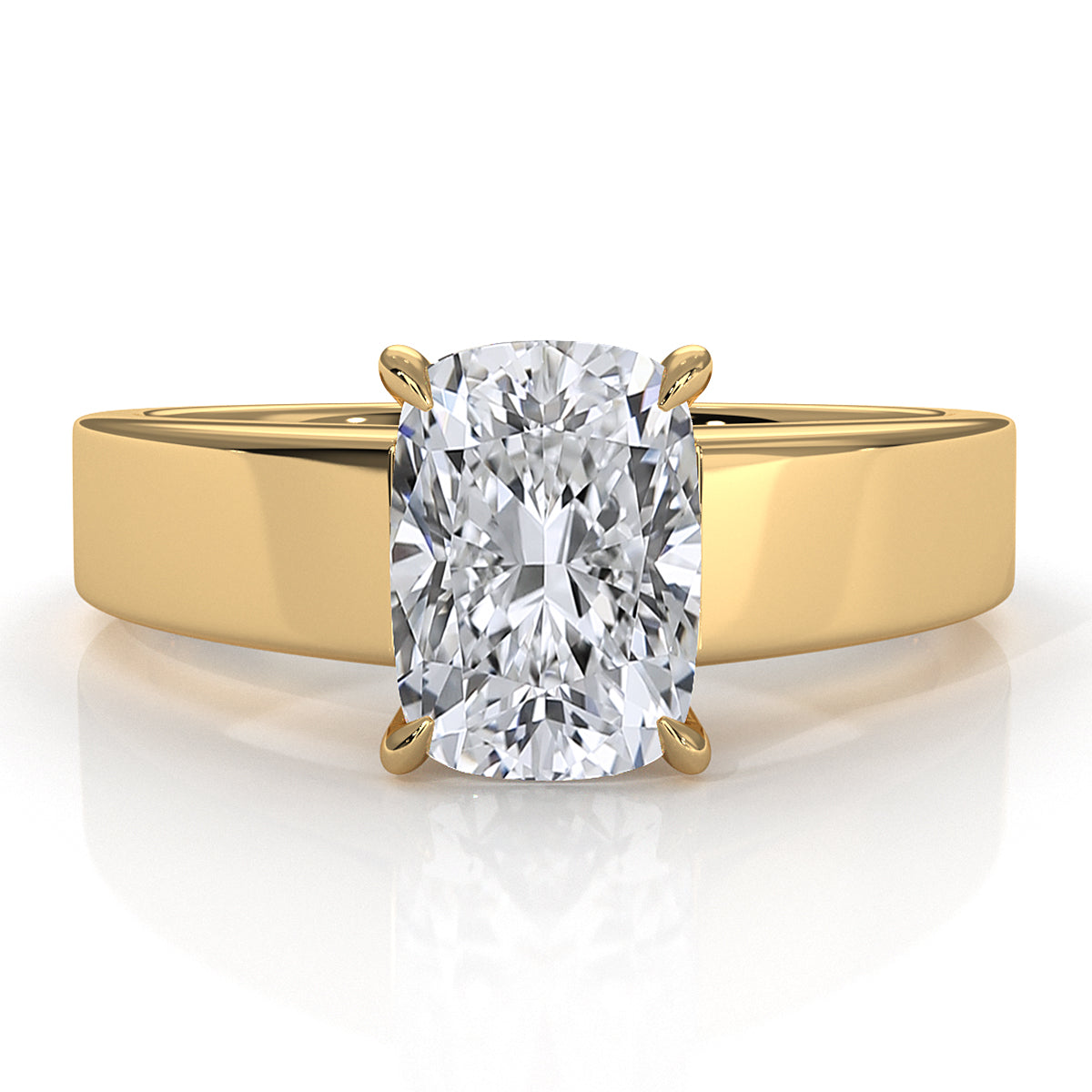 IGI Certified Lab Grown Diamond Cathedral Style Engagement Ring 6g Solitaire Setting 4.5mm 1.00 Ctw.