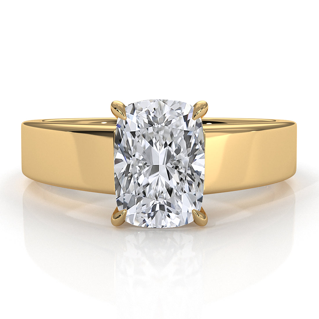 IGI Certified Lab Grown Diamond Cathedral Style Engagement Ring 6g Solitaire Setting 4.5mm 1.00 Ctw.