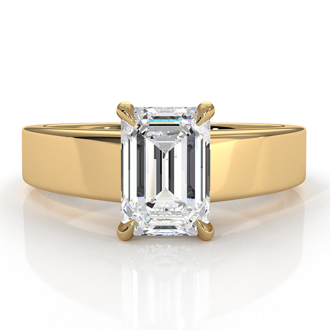 IGI Certified Lab Grown Diamond Cathedral Style Engagement Ring 6g Solitaire Setting 4.5mm 1.00 Ctw.