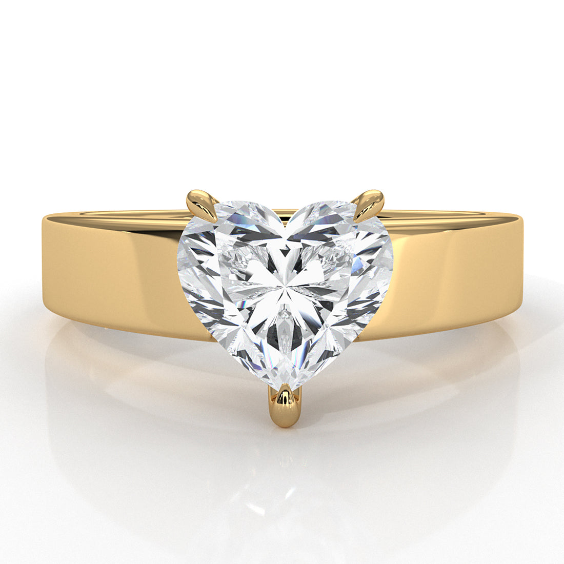 IGI Certified Lab Grown Diamond Cathedral Style Engagement Ring 6g Solitaire Setting 4.5mm 1.00 Ctw.