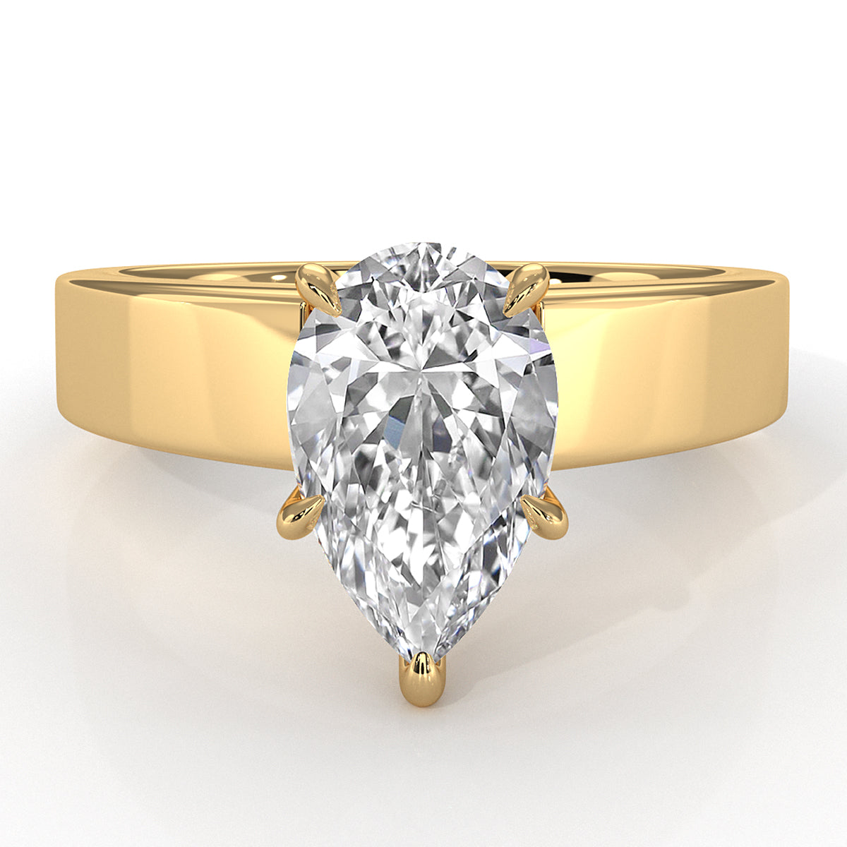 IGI Certified Lab Grown Diamond Cathedral Style Engagement Ring 6g Solitaire Setting 4.5mm 1.00 Ctw.
