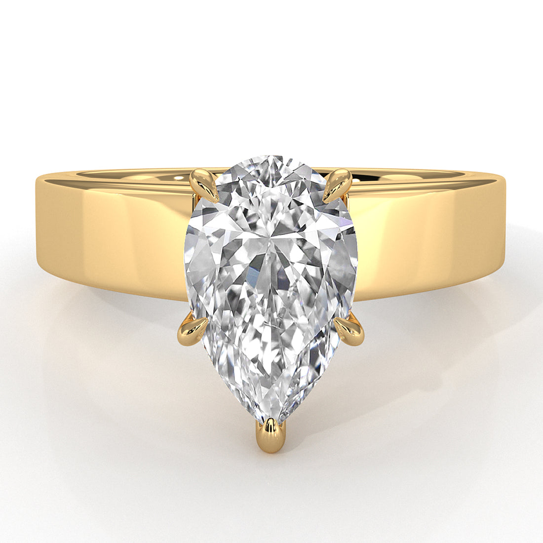 IGI Certified Lab Grown Diamond Cathedral Style Engagement Ring 6g Solitaire Setting 4.5mm 1.00 Ctw.