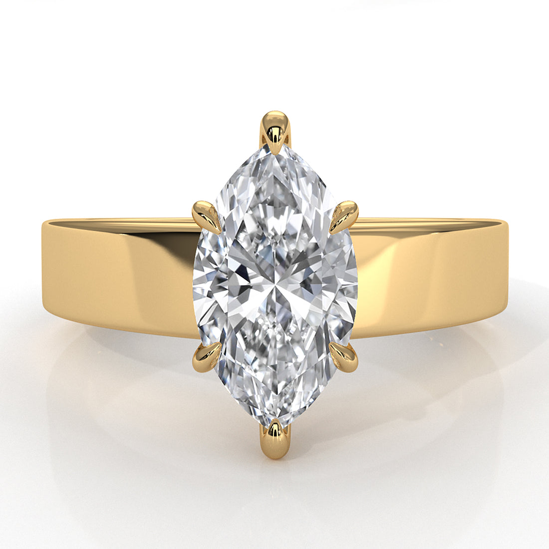 IGI Certified Lab Grown Diamond Cathedral Style Engagement Ring 6g Solitaire Setting 4.5mm 1.00 Ctw.