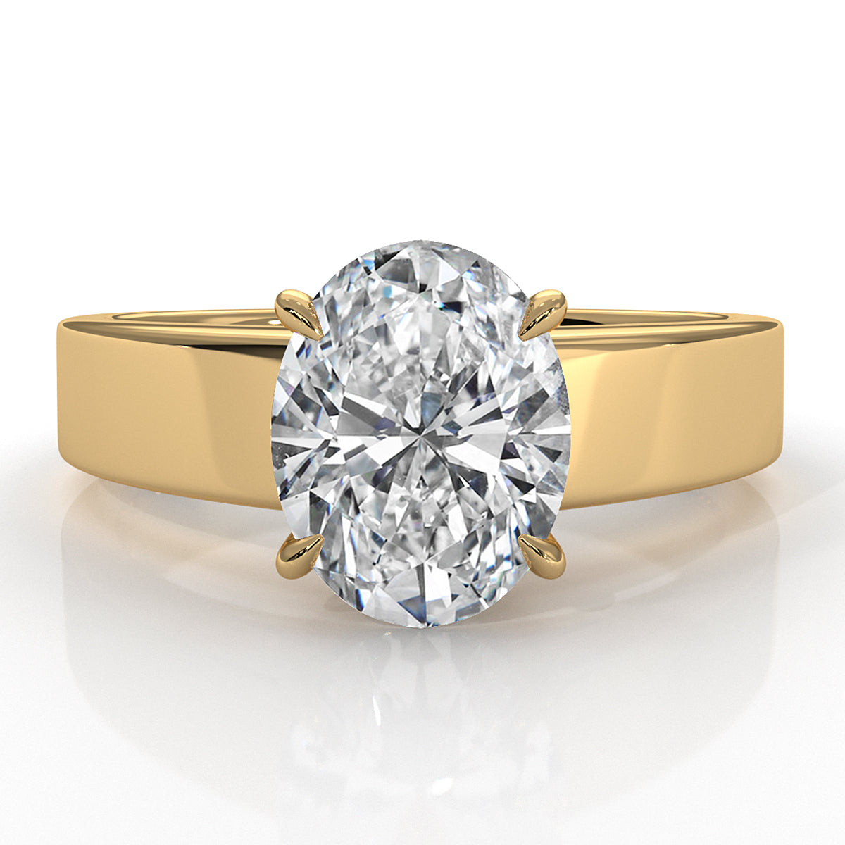 IGI Certified Lab Grown Diamond Cathedral Style Engagement Ring 6g Solitaire Setting 4.5mm 1.00 Ctw.