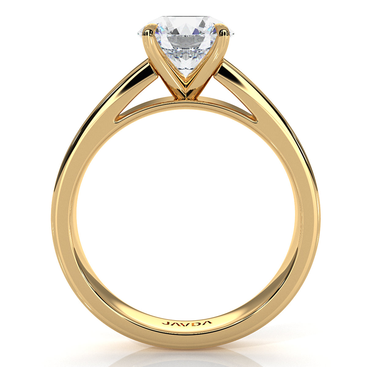 IGI Certified Lab Grown Diamond Cathedral Style Engagement Ring 6g Solitaire Setting 4.5mm 1.00 Ctw.