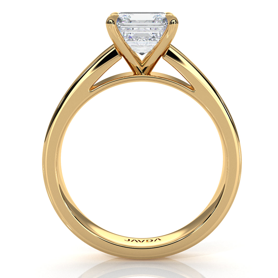 IGI Certified Lab Grown Diamond Cathedral Style Engagement Ring 6g Solitaire Setting 4.5mm 1.00 Ctw.