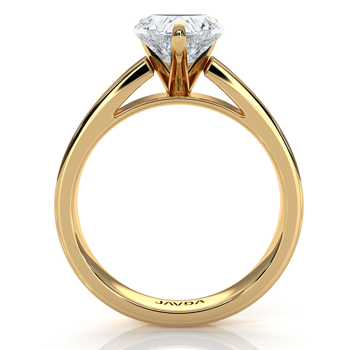 IGI Certified Lab Grown Diamond Cathedral Style Engagement Ring 6g Solitaire Setting 4.5mm 1.00 Ctw.