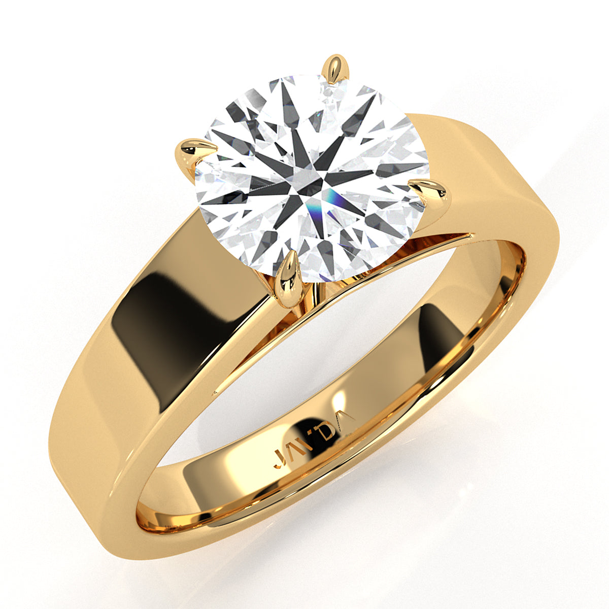 IGI Certified Lab Grown Diamond Cathedral Style Engagement Ring 6g Solitaire Setting 4.5mm 1.00 Ctw.