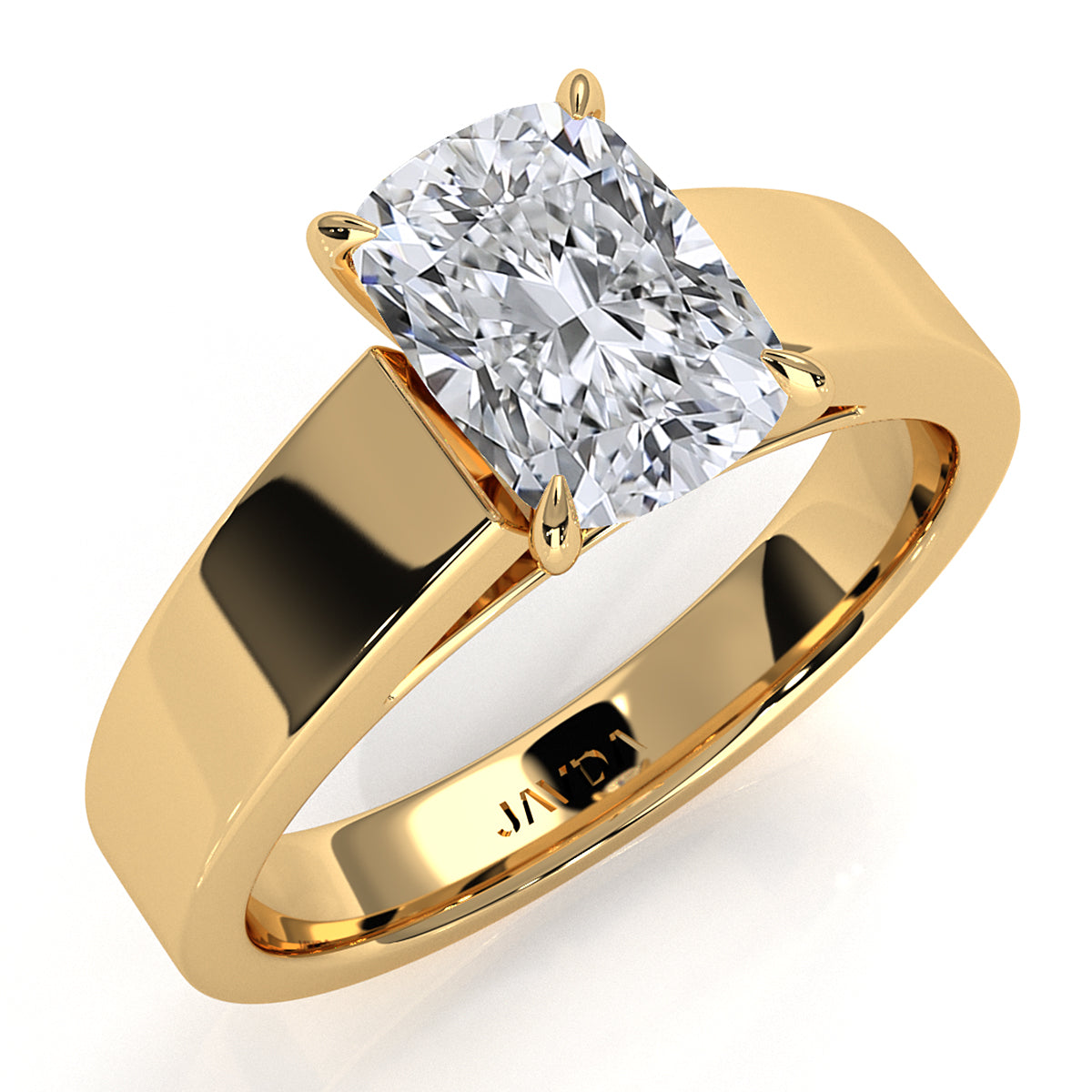 IGI Certified Lab Grown Diamond Cathedral Style Engagement Ring 6g Solitaire Setting 4.5mm 1.00 Ctw.