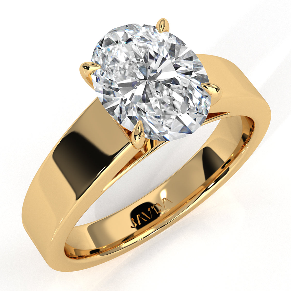 IGI Certified Lab Grown Diamond Cathedral Style Engagement Ring 6g Solitaire Setting 4.5mm 1.00 Ctw.