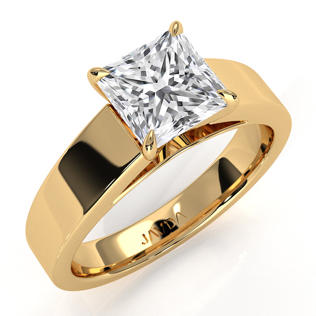 IGI Certified Lab Grown Diamond Cathedral Style Engagement Ring 6g Solitaire Setting 4.5mm 1.00 Ctw.