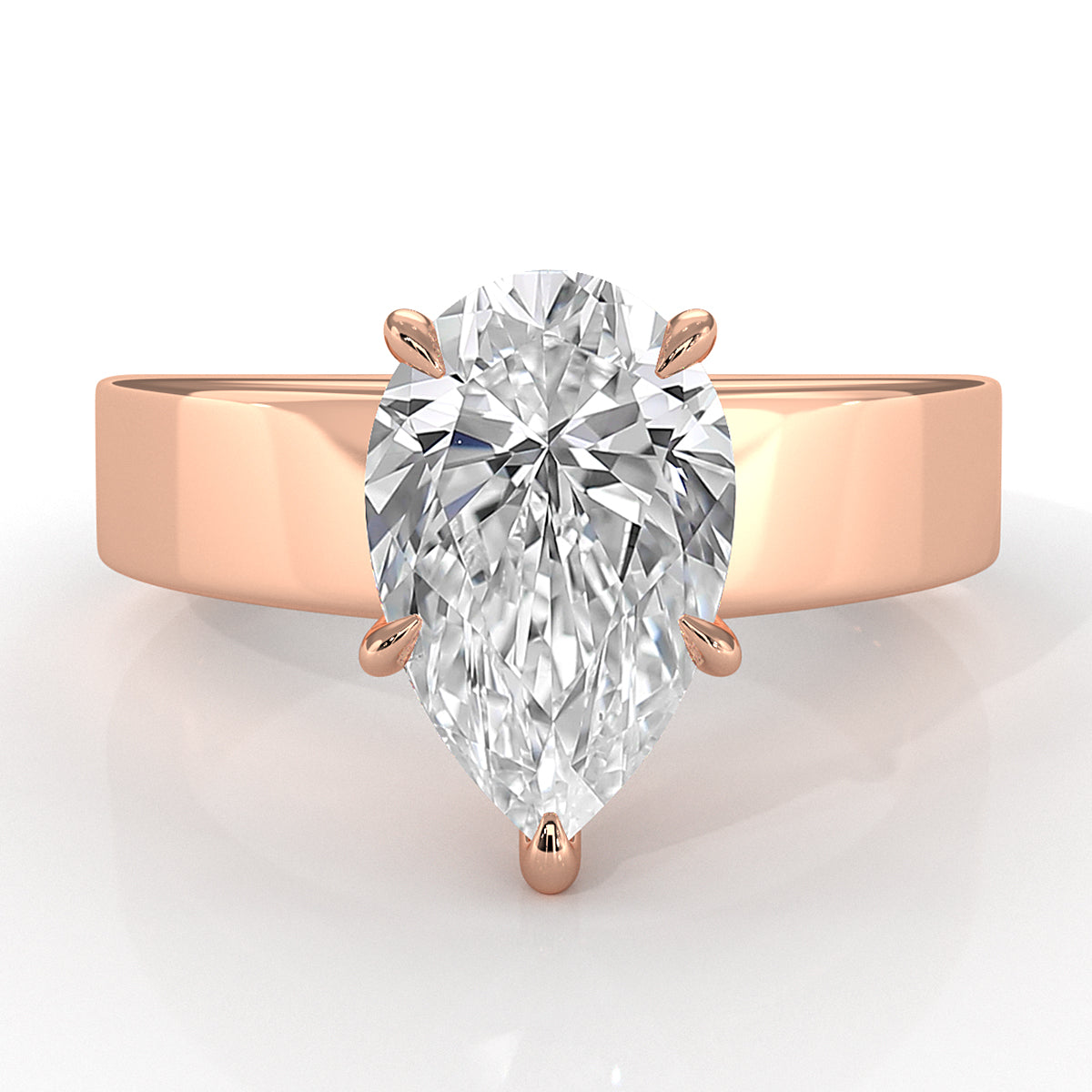 7gm 5.5m Cathedral Style Prong Set Lab Grown Diamond Engagement Solitaire Ring IGI Certified 1.00 Ctw.