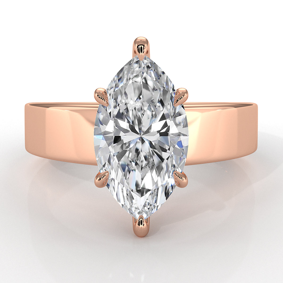 7gm 5.5m Cathedral Style Prong Set Lab Grown Diamond Engagement Solitaire Ring IGI Certified 1.00 Ctw.