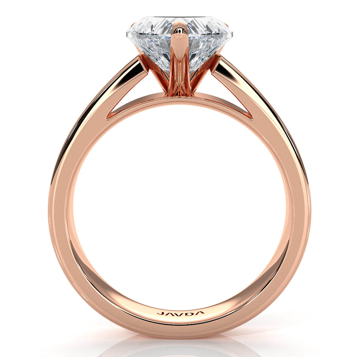 7gm 5.5m Cathedral Style Prong Set Lab Grown Diamond Engagement Solitaire Ring IGI Certified 1.00 Ctw.