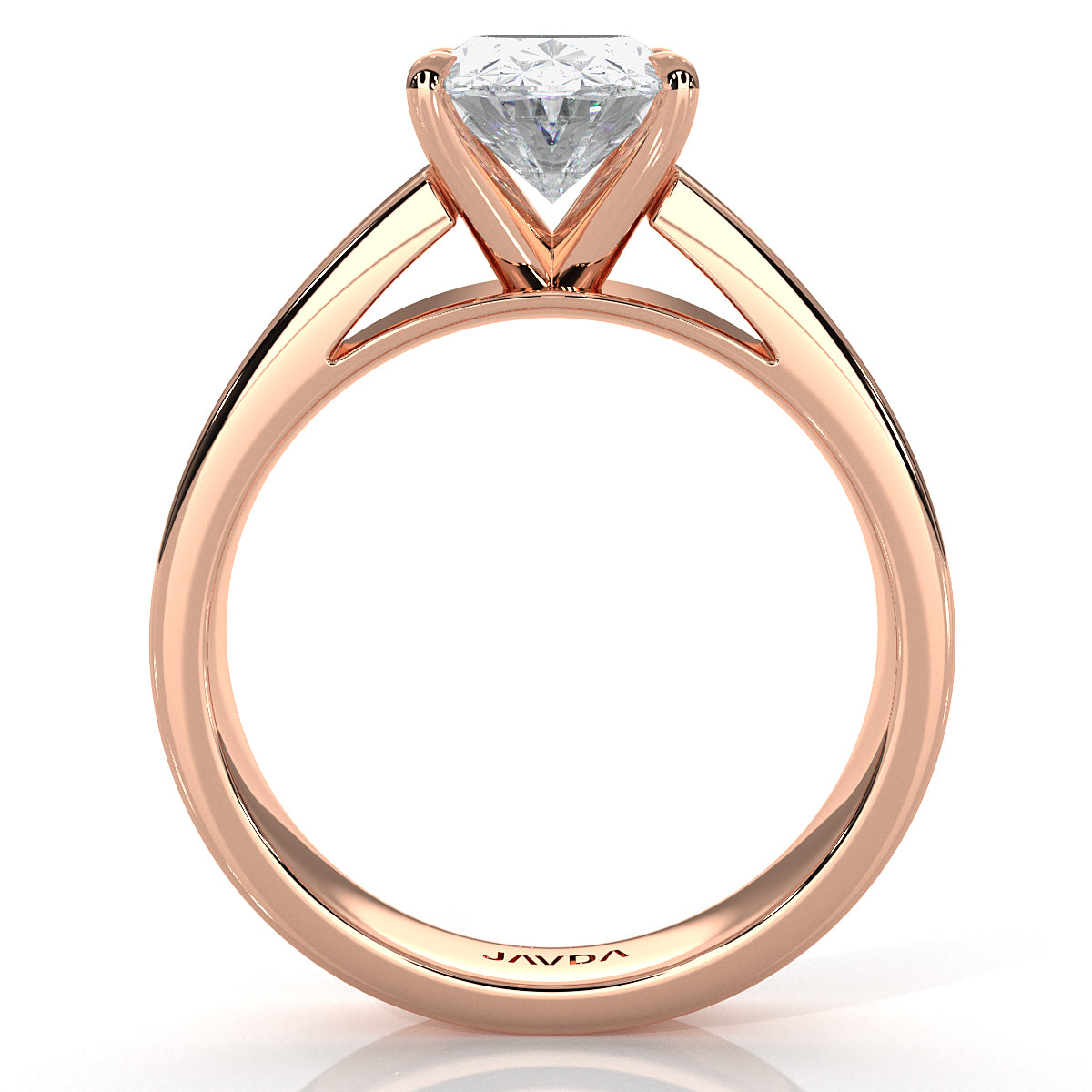 7gm 5.5m Cathedral Style Prong Set Lab Grown Diamond Engagement Solitaire Ring IGI Certified 1.00 Ctw.