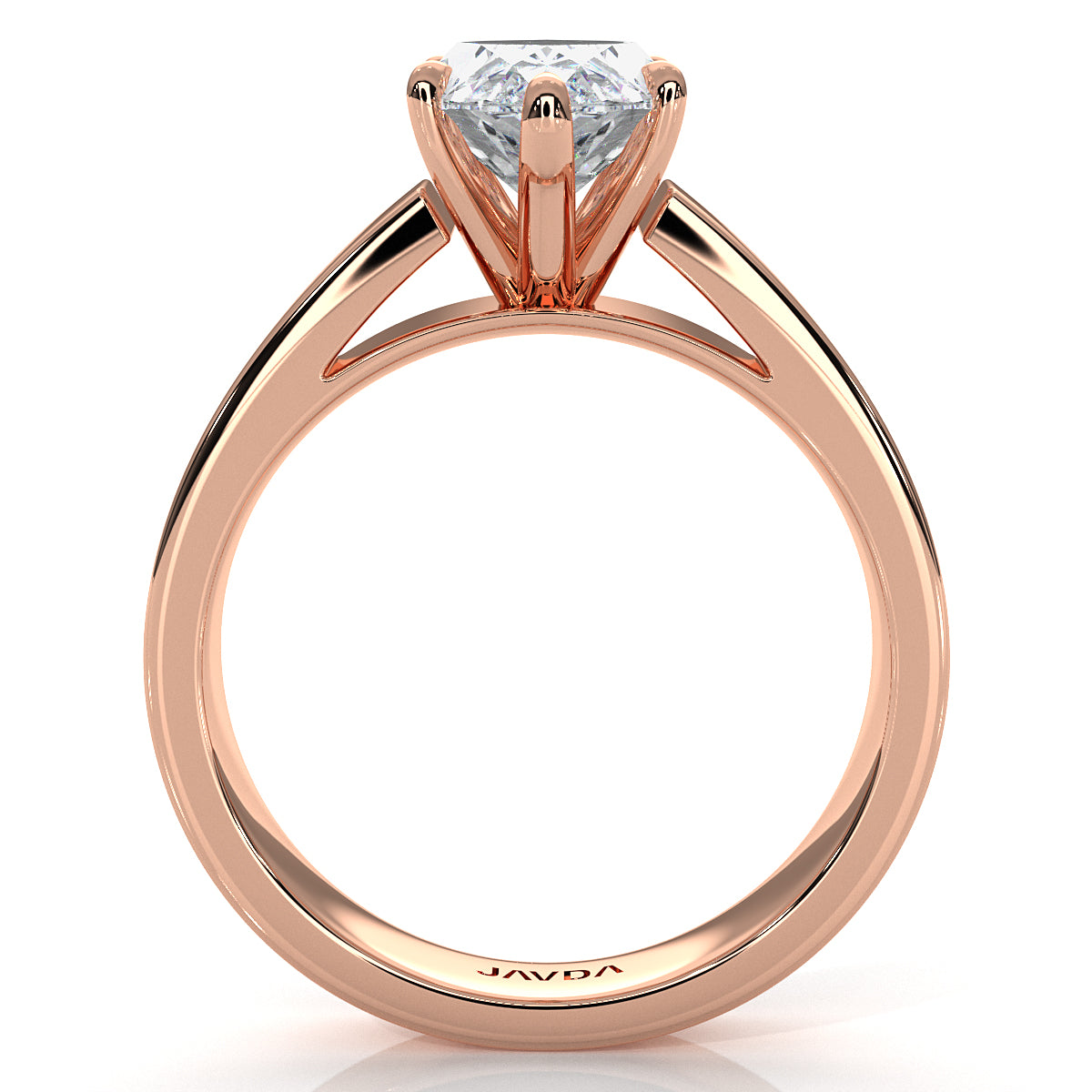 7gm 5.5m Cathedral Style Prong Set Lab Grown Diamond Engagement Solitaire Ring IGI Certified 1.00 Ctw.