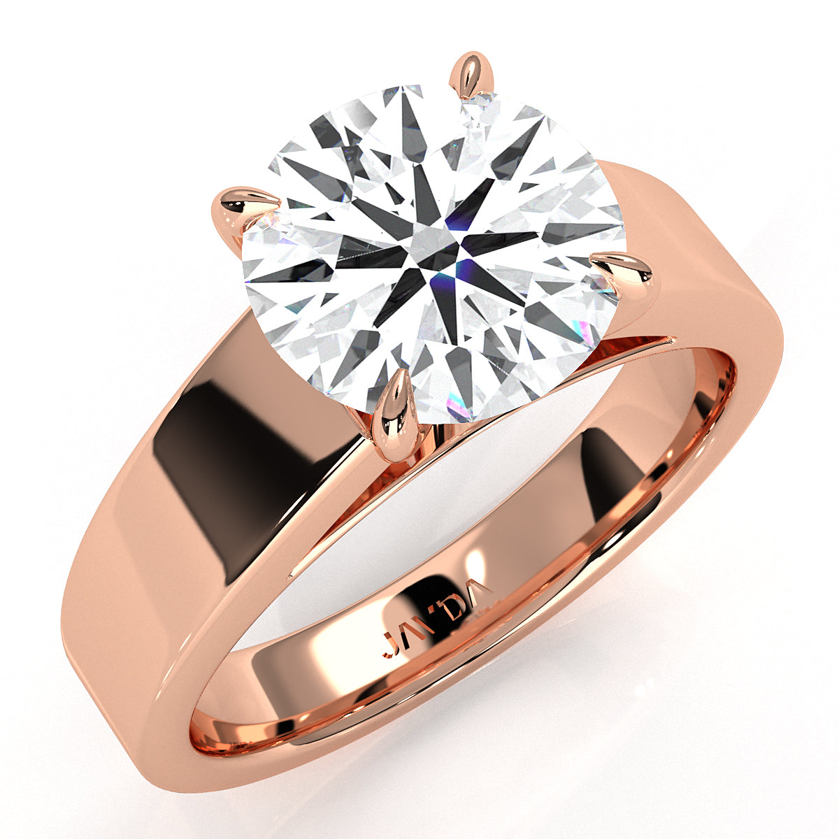 7gm 5.5m Cathedral Style Prong Set Lab Grown Diamond Engagement Solitaire Ring IGI Certified 1.00 Ctw.