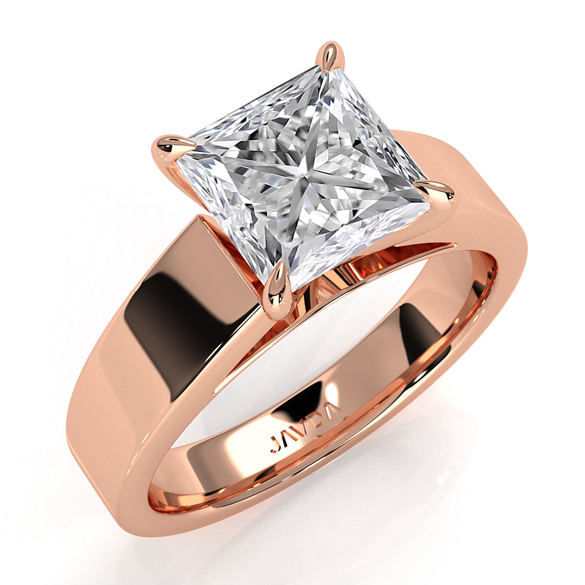 7gm 5.5m Cathedral Style Prong Set Lab Grown Diamond Engagement Solitaire Ring IGI Certified 1.00 Ctw.