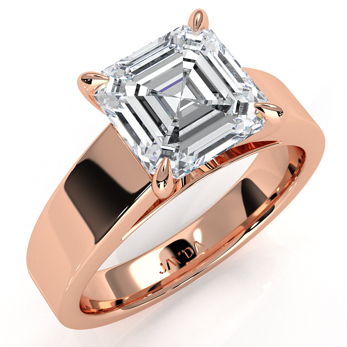 7gm 5.5m Cathedral Style Prong Set Lab Grown Diamond Engagement Solitaire Ring IGI Certified 1.00 Ctw.