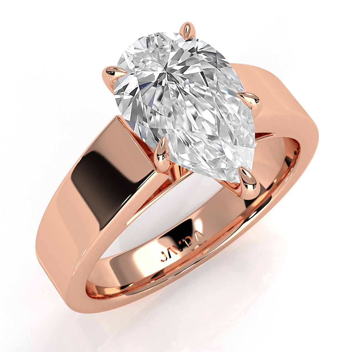 7gm 5.5m Cathedral Style Prong Set Lab Grown Diamond Engagement Solitaire Ring IGI Certified 1.00 Ctw.