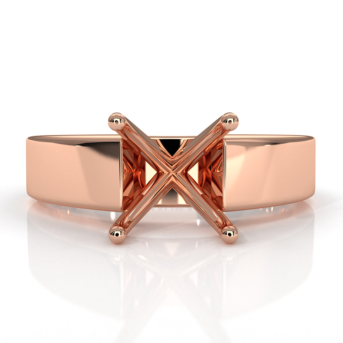 7gm 5.5m Cathedral Style Semi Mount Engagement Solitaire Ring