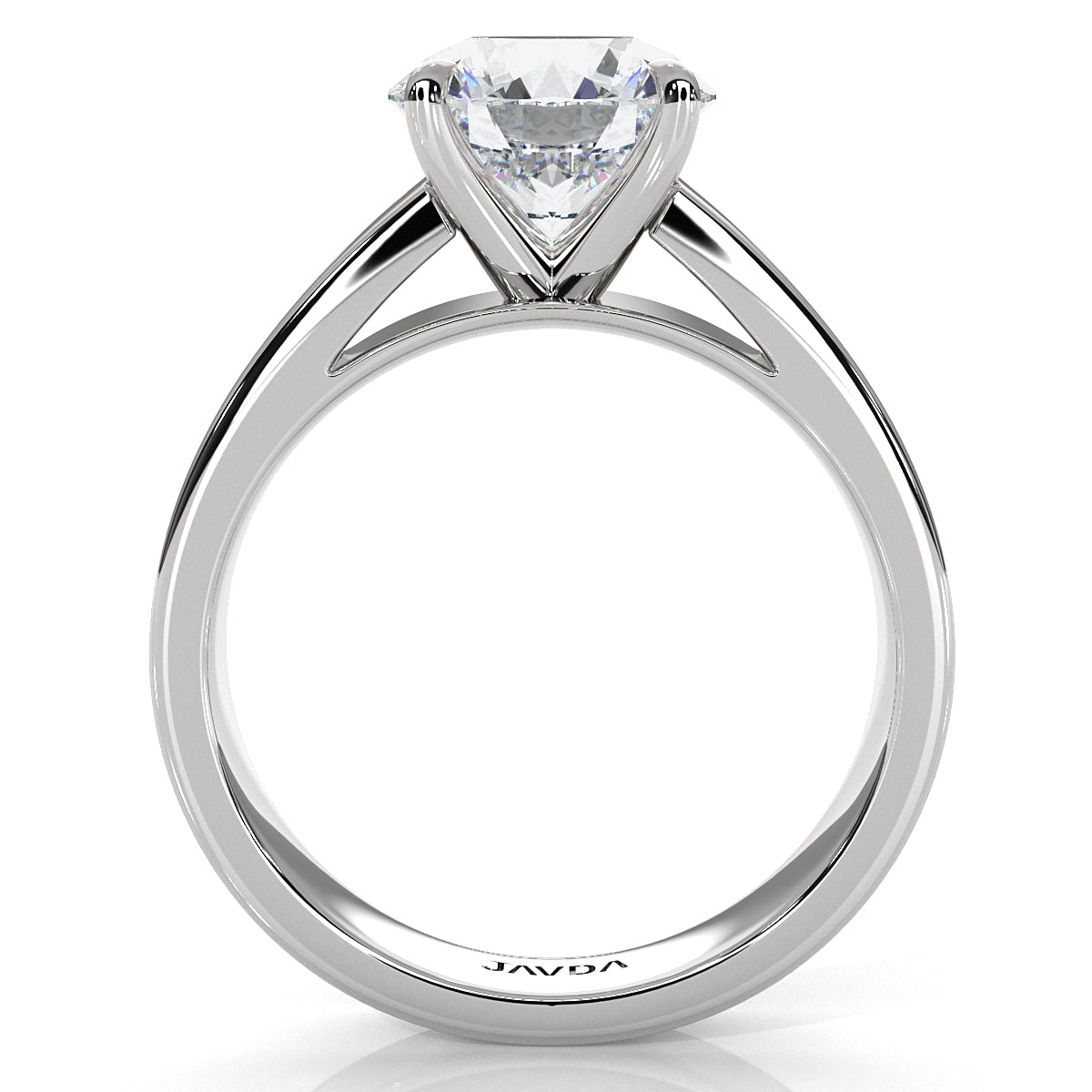 7gm 5.5m Cathedral Style Prong Set Lab Grown Diamond Engagement Solitaire Ring IGI Certified 1.00 Ctw.