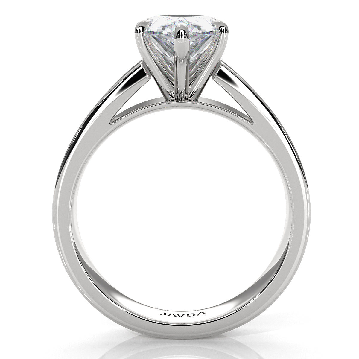 7gm 5.5m Cathedral Style Prong Set Lab Grown Diamond Engagement Solitaire Ring IGI Certified 1.00 Ctw.