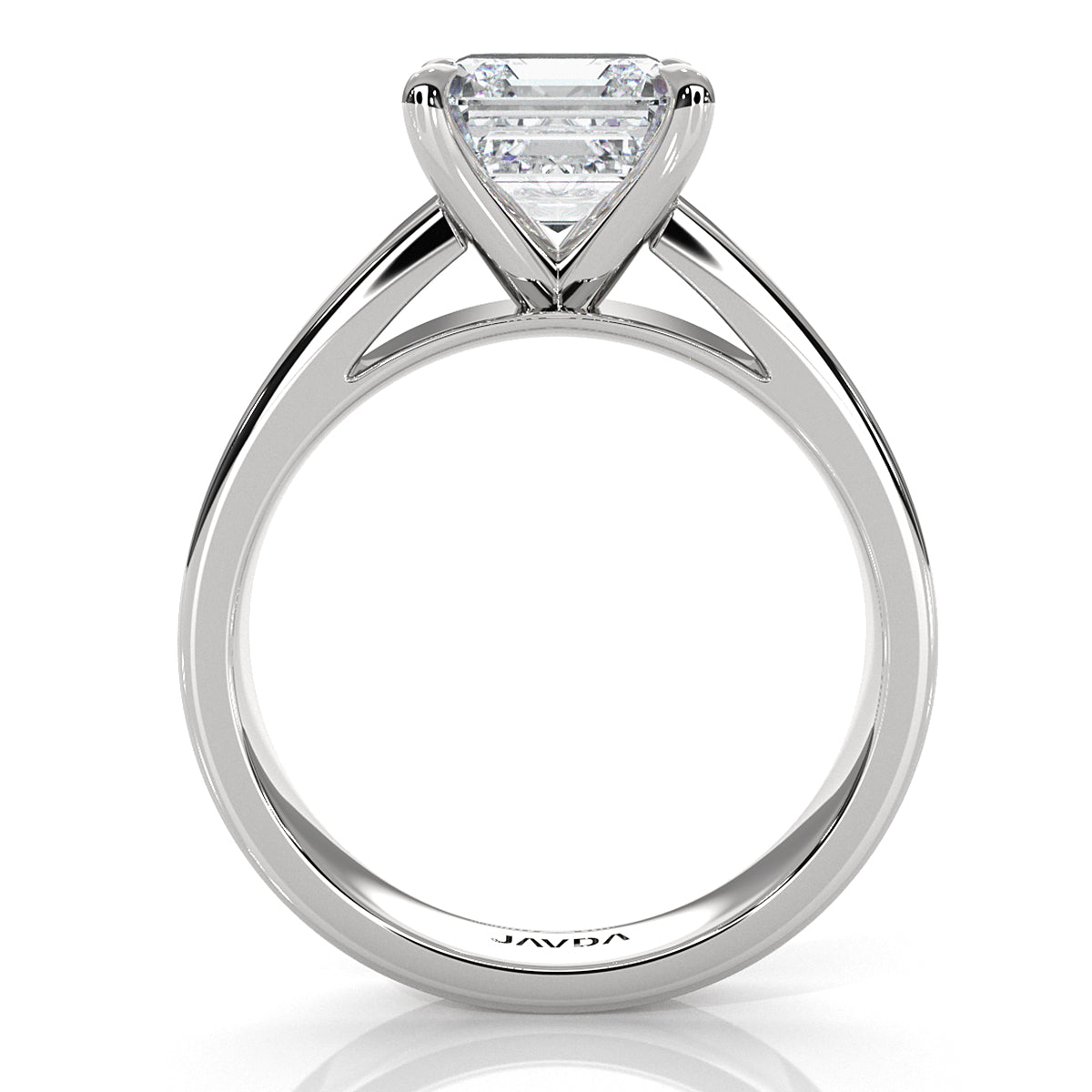 7gm 5.5m Cathedral Style Prong Set Lab Grown Diamond Engagement Solitaire Ring IGI Certified 1.00 Ctw.
