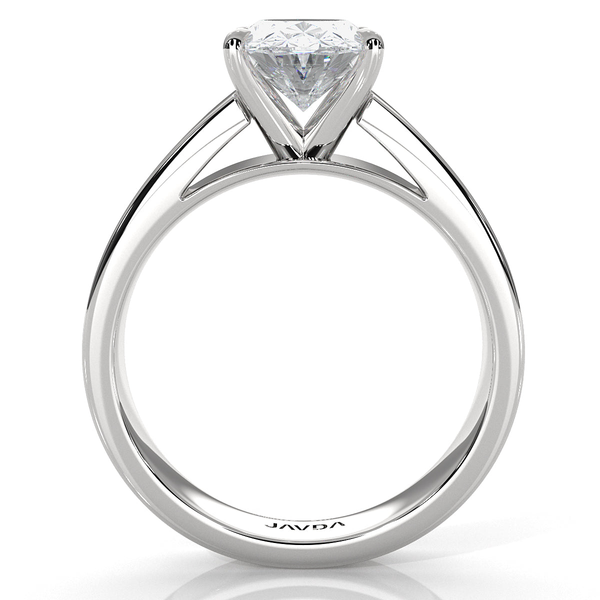 7gm 5.5m Cathedral Style Prong Set Lab Grown Diamond Engagement Solitaire Ring IGI Certified 1.00 Ctw.