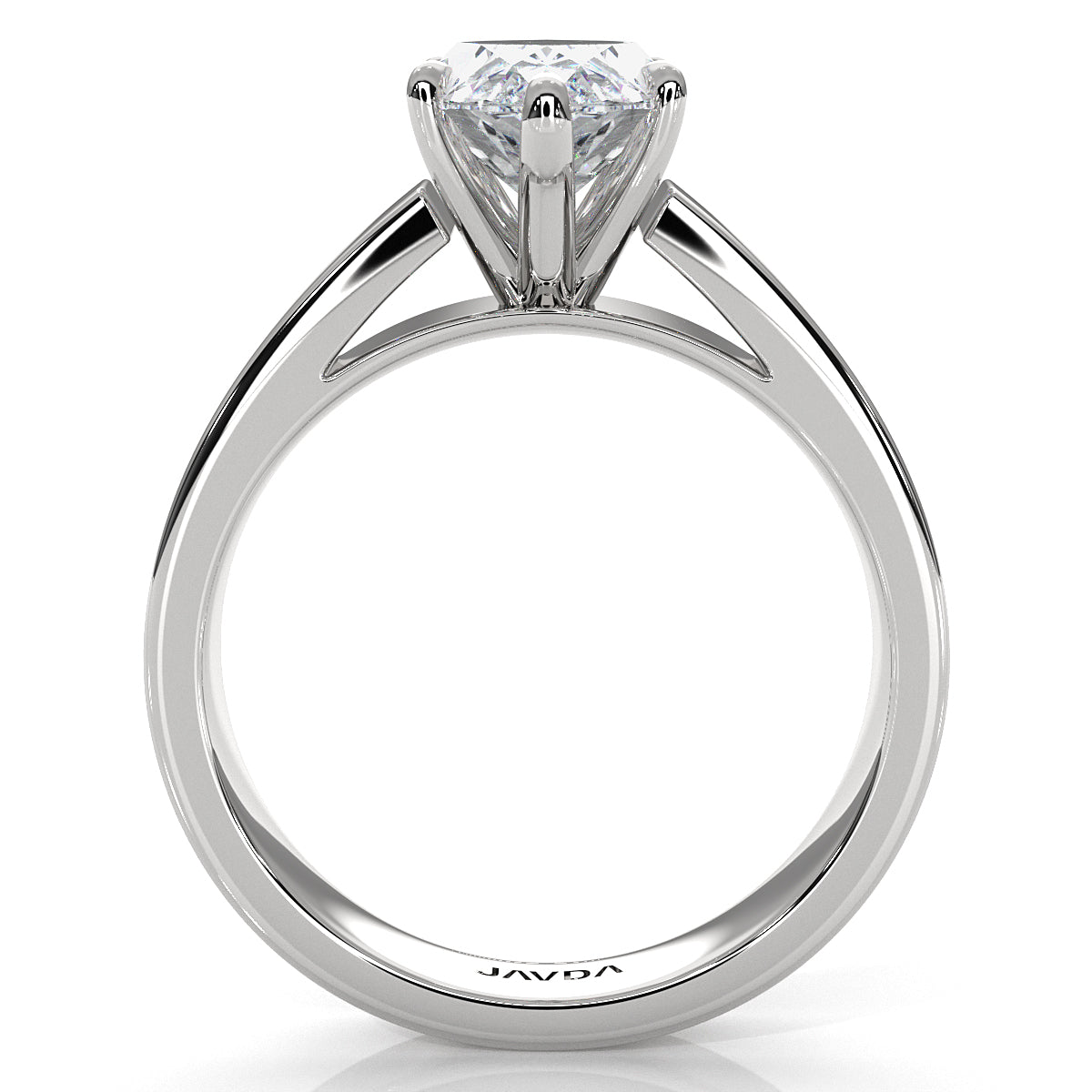 7gm 5.5m Cathedral Style Prong Set Lab Grown Diamond Engagement Solitaire Ring IGI Certified 1.00 Ctw.