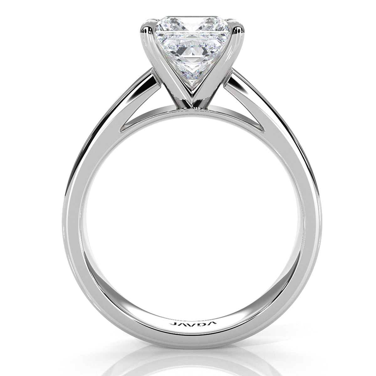 7gm 5.5m Cathedral Style Prong Set Lab Grown Diamond Engagement Solitaire Ring IGI Certified 1.00 Ctw.