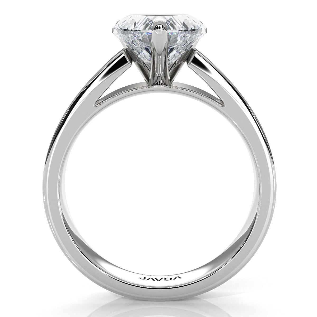 7gm 5.5m Cathedral Style Prong Set Lab Grown Diamond Engagement Solitaire Ring IGI Certified 1.00 Ctw.