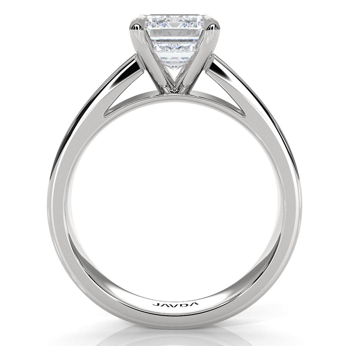 7gm 5.5m Cathedral Style Prong Set Lab Grown Diamond Engagement Solitaire Ring IGI Certified 1.00 Ctw.