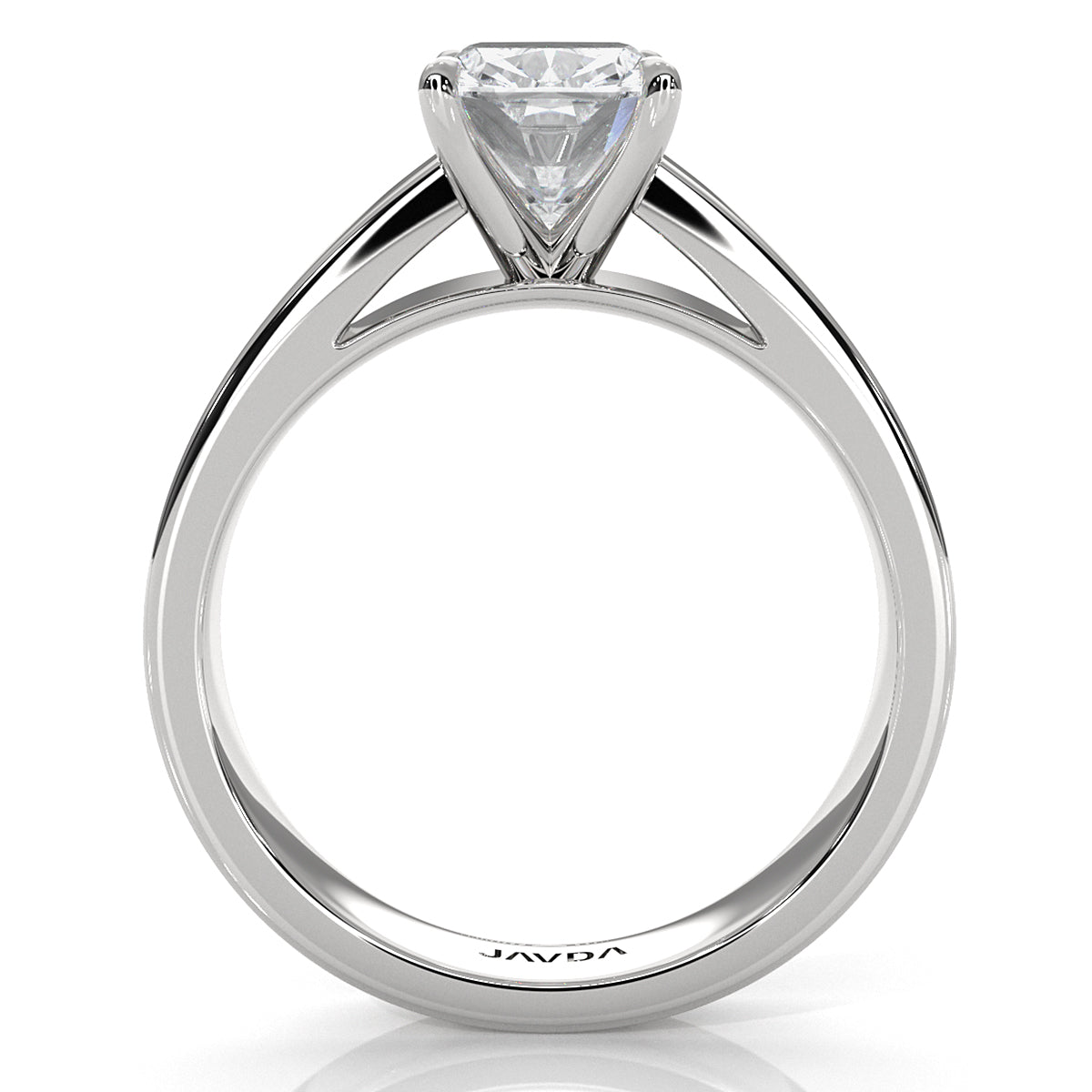 7gm 5.5m Cathedral Style Prong Set Lab Grown Diamond Engagement Solitaire Ring IGI Certified 1.00 Ctw.