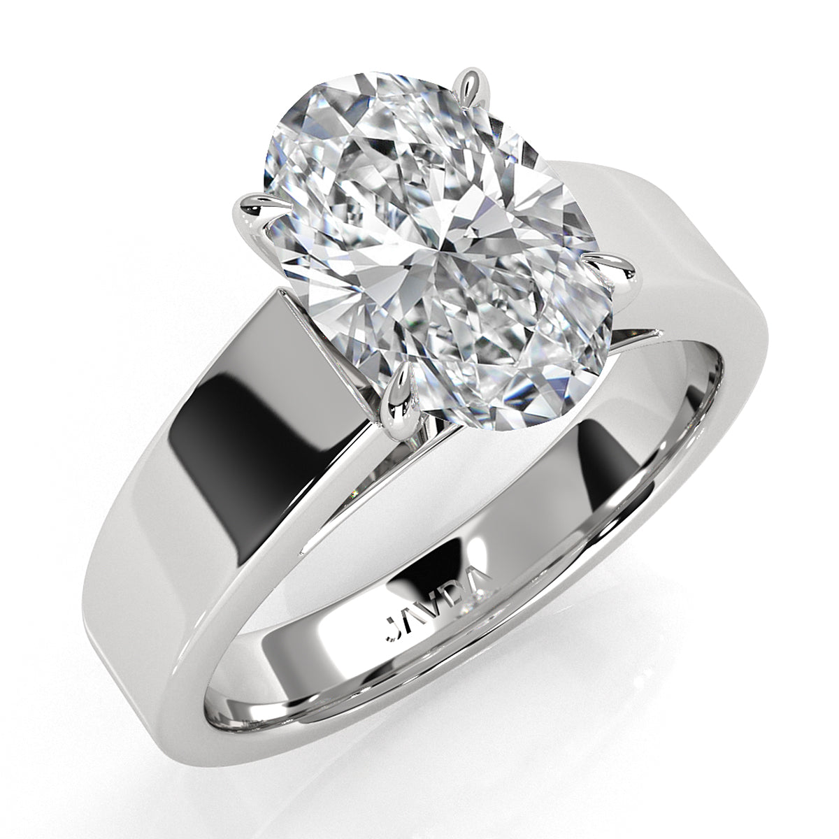 7gm 5.5m Cathedral Style Prong Set Lab Grown Diamond Engagement Solitaire Ring IGI Certified 1.00 Ctw.