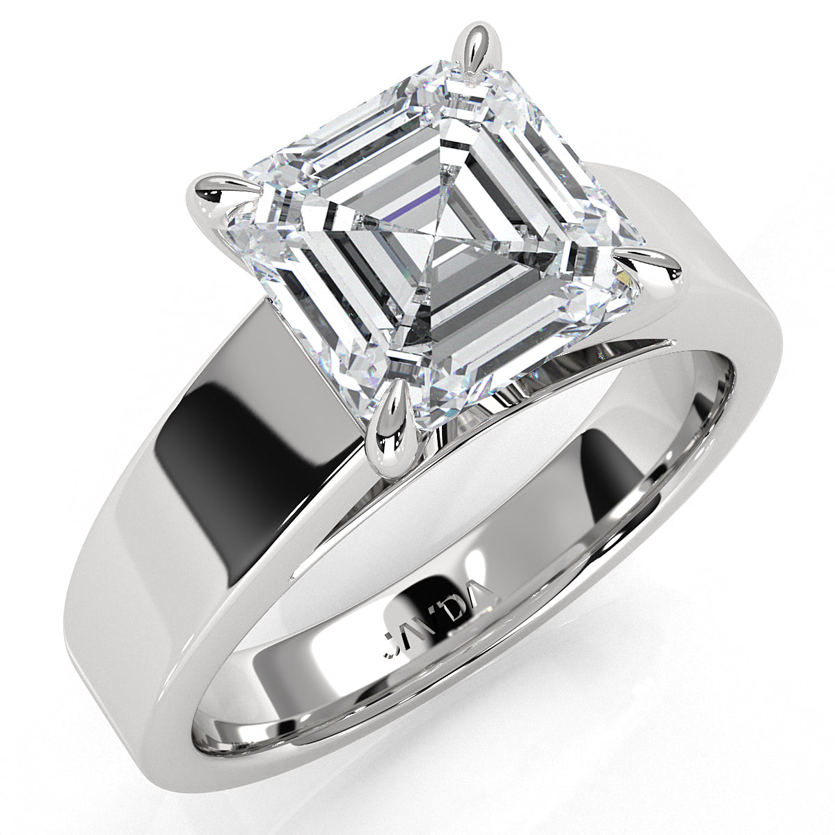 7gm 5.5m Cathedral Style Prong Set Lab Grown Diamond Engagement Solitaire Ring IGI Certified 1.00 Ctw.