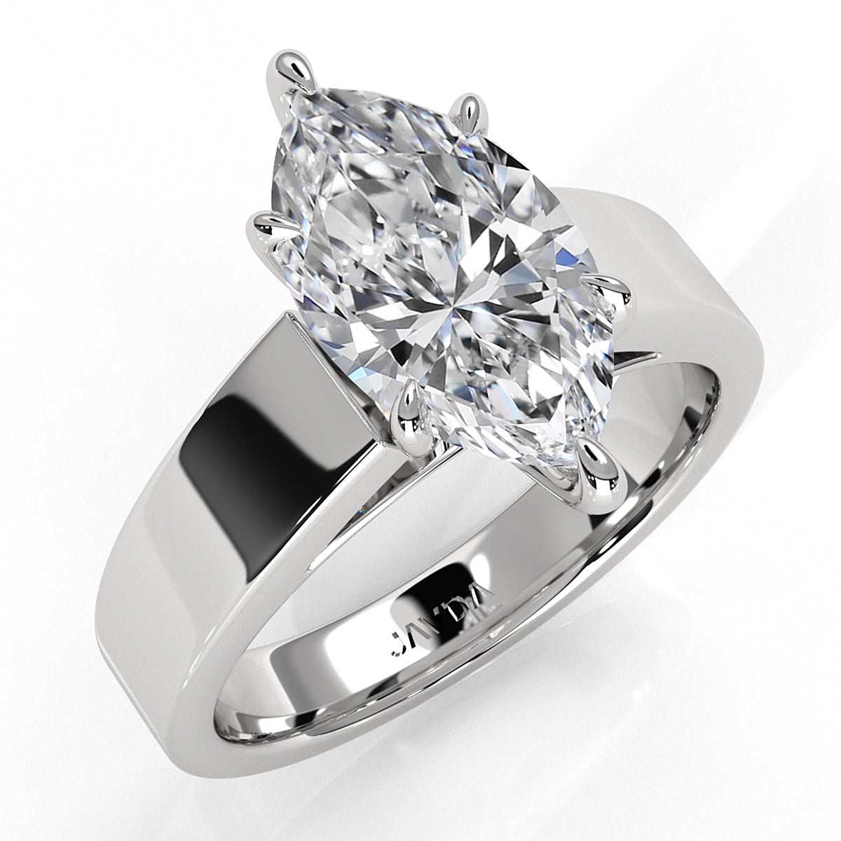 7gm 5.5m Cathedral Style Prong Set Lab Grown Diamond Engagement Solitaire Ring IGI Certified 1.00 Ctw.