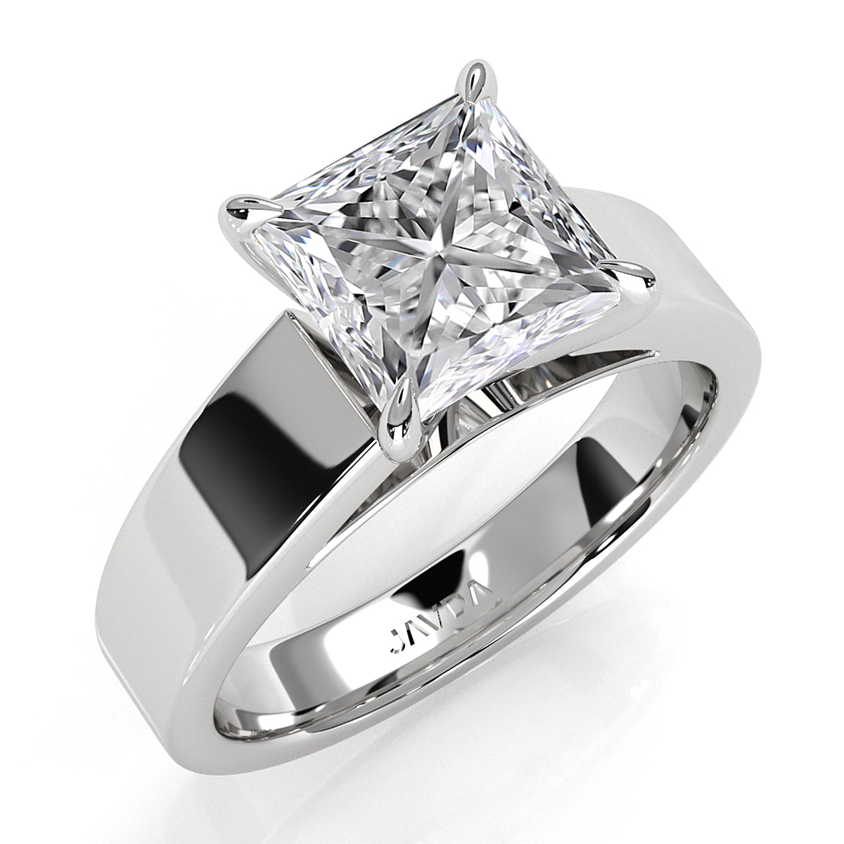 7gm 5.5m Cathedral Style Prong Set Lab Grown Diamond Engagement Solitaire Ring IGI Certified 1.00 Ctw.