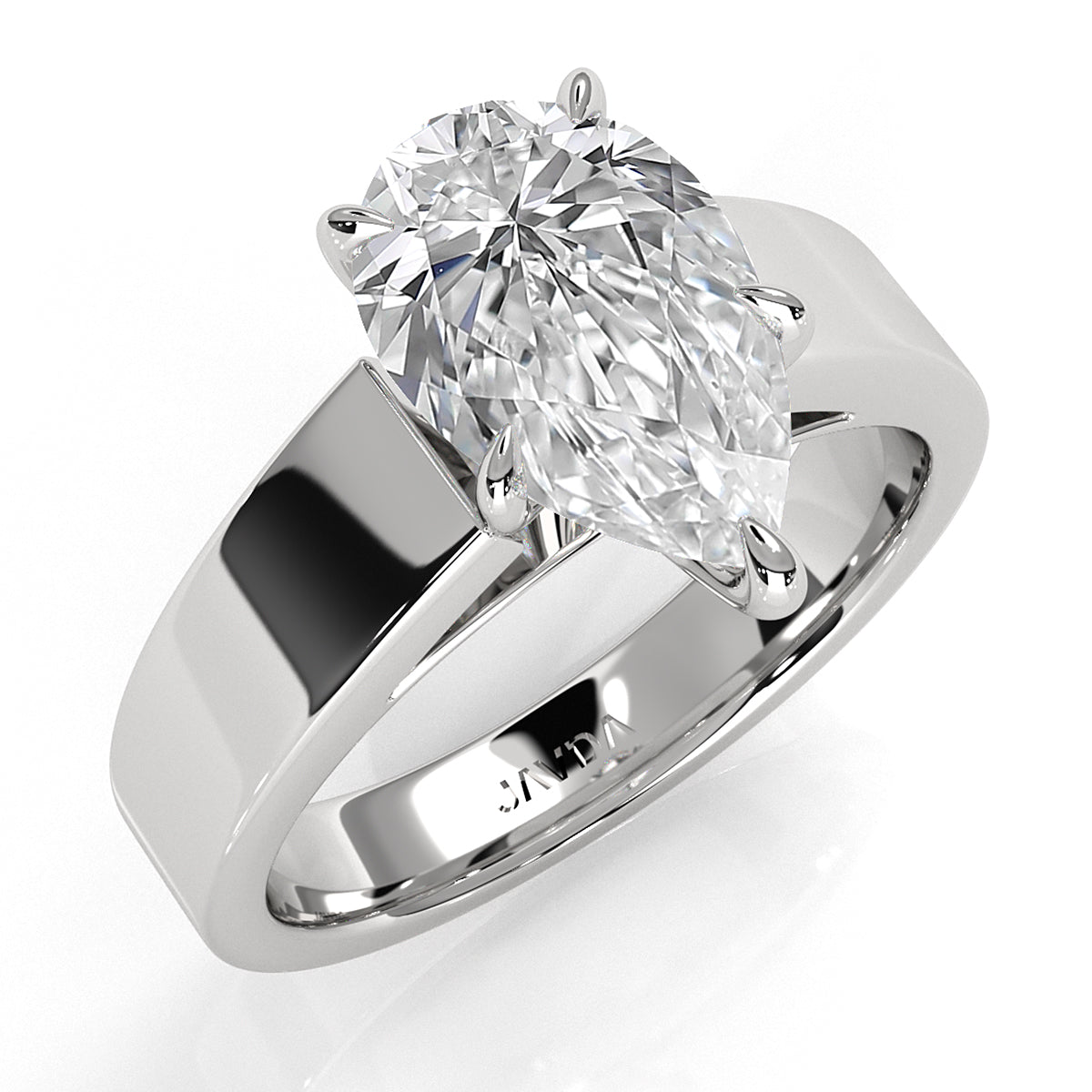 7gm 5.5m Cathedral Style Prong Set Lab Grown Diamond Engagement Solitaire Ring IGI Certified 1.00 Ctw.