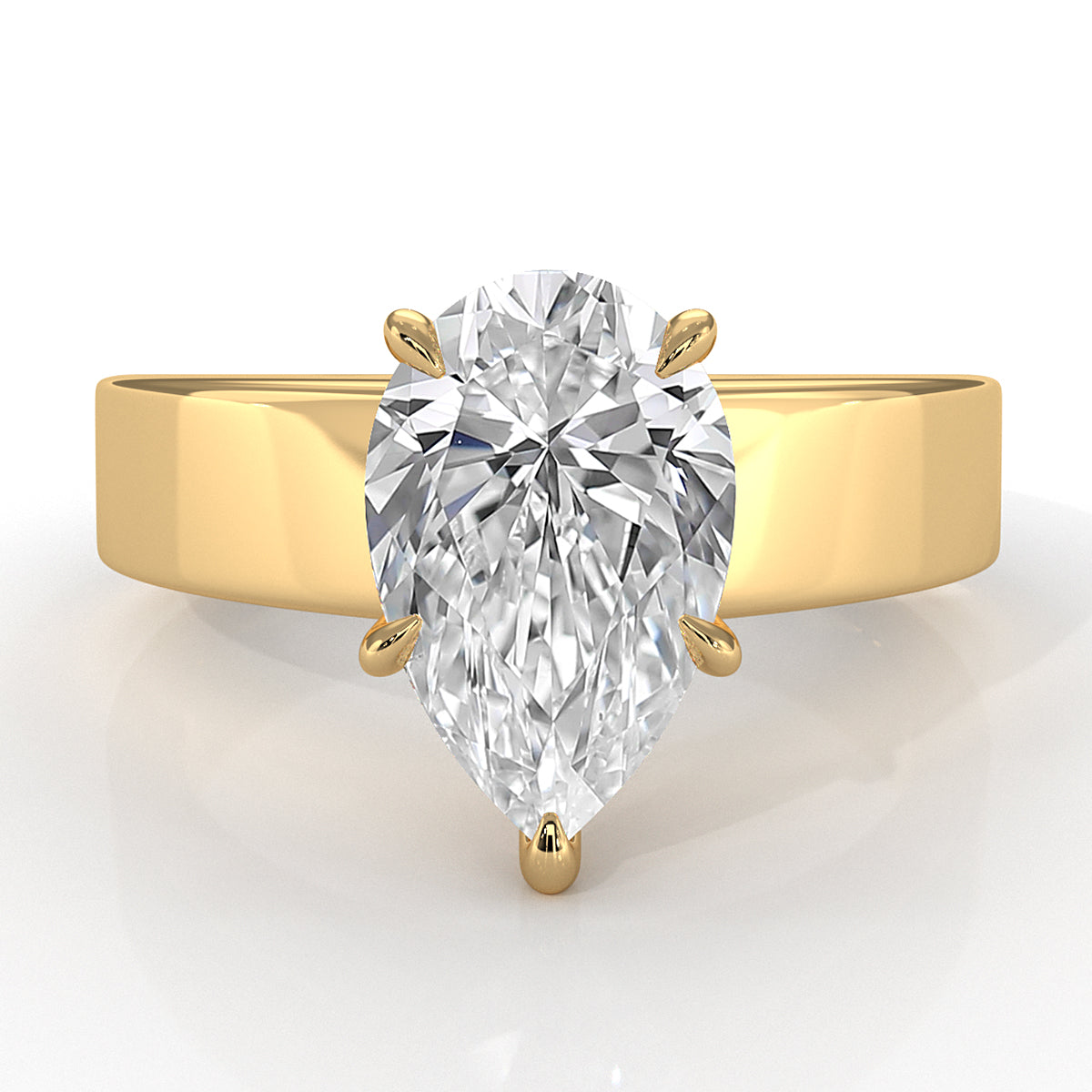 7gm 5.5m Cathedral Style Prong Set Lab Grown Diamond Engagement Solitaire Ring IGI Certified 1.00 Ctw.