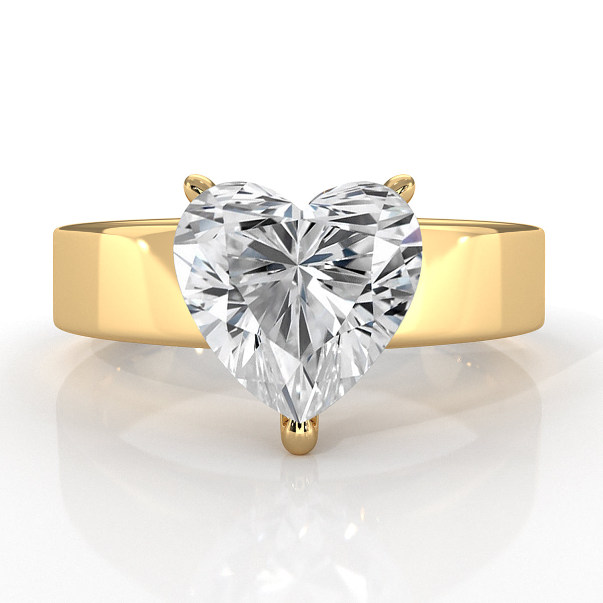 7gm 5.5m Cathedral Style Prong Set Lab Grown Diamond Engagement Solitaire Ring IGI Certified 1.00 Ctw.