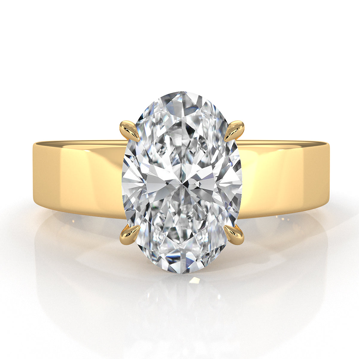 7gm 5.5m Cathedral Style Prong Set Lab Grown Diamond Engagement Solitaire Ring IGI Certified 1.00 Ctw.