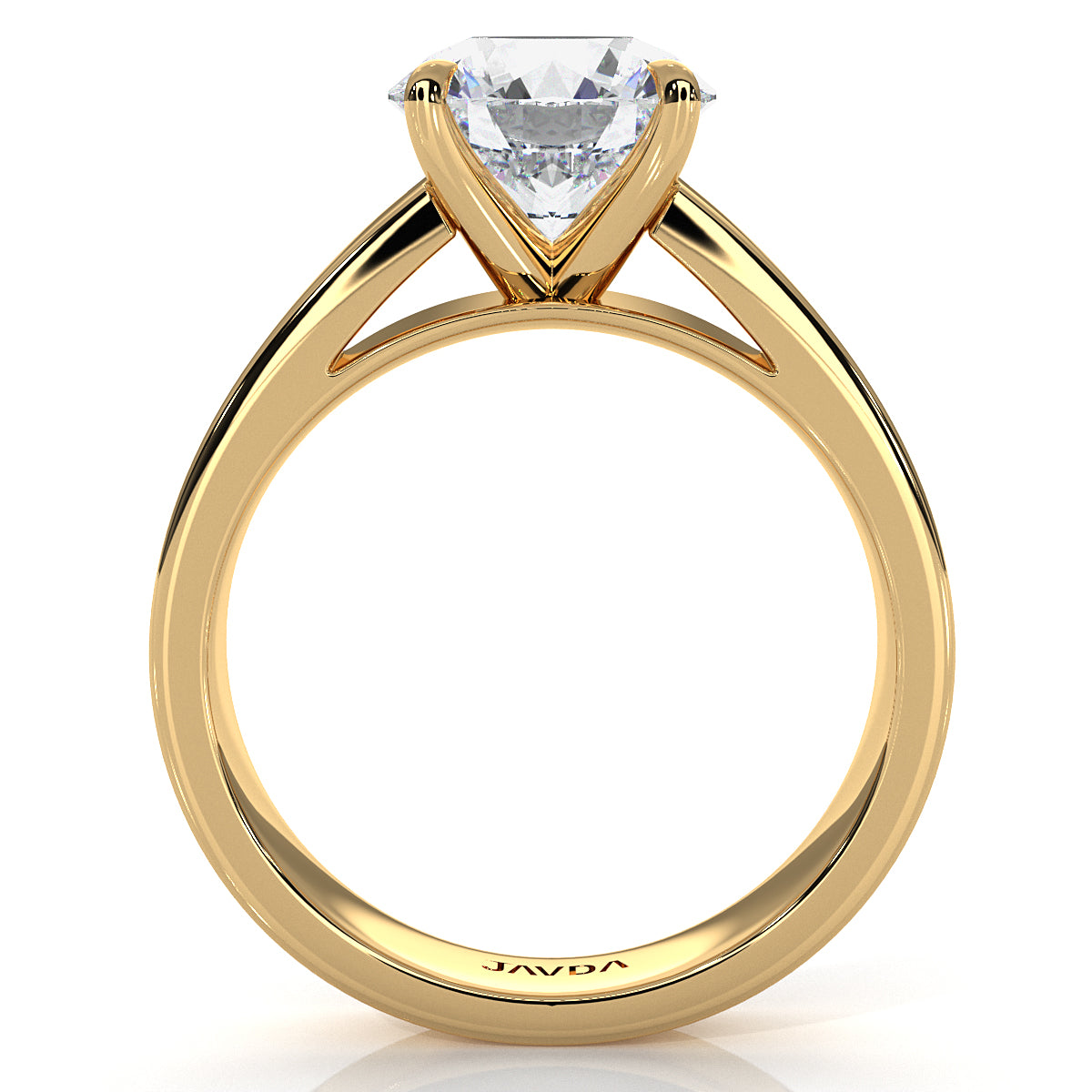 7gm 5.5m Cathedral Style Prong Set Lab Grown Diamond Engagement Solitaire Ring IGI Certified 1.00 Ctw.
