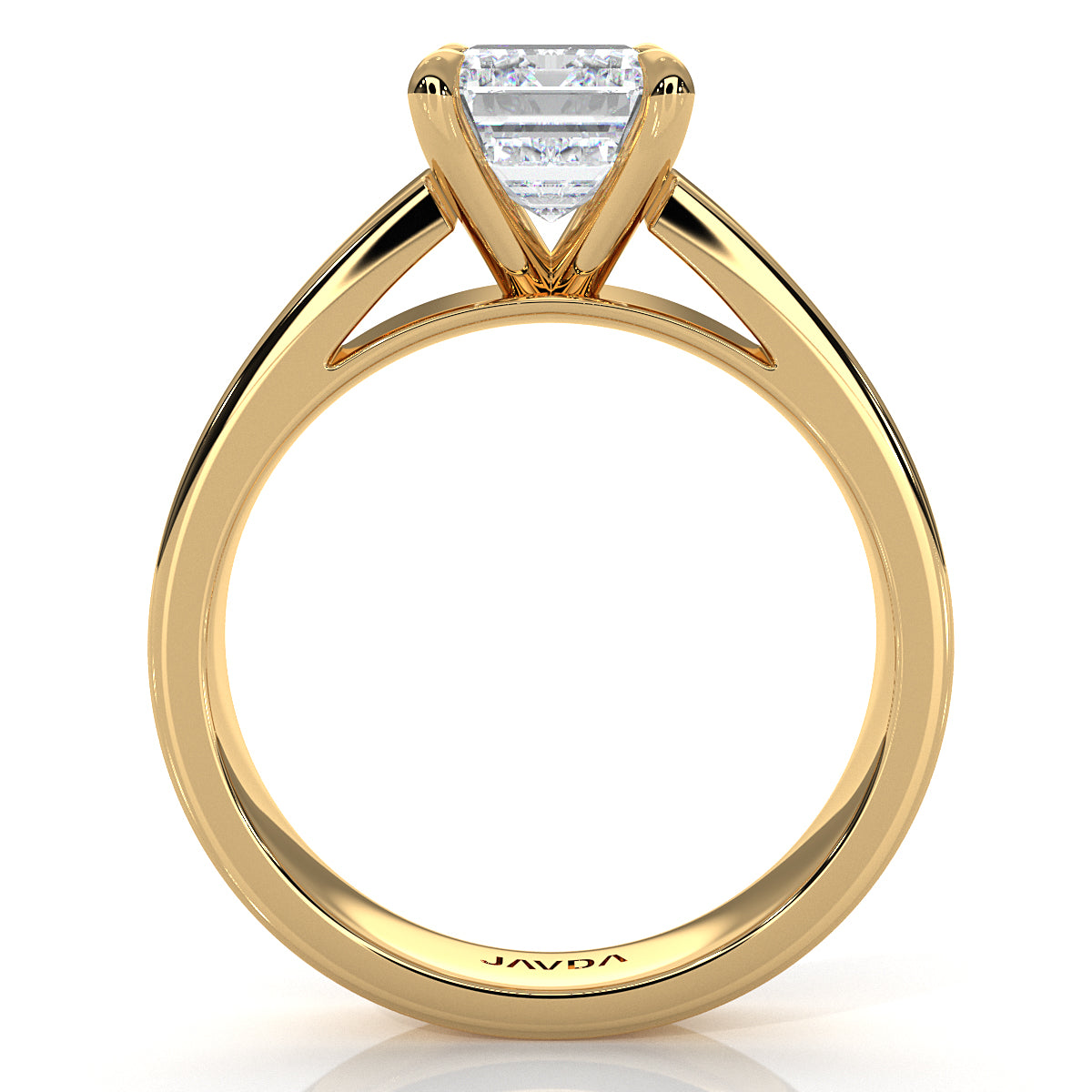 7gm 5.5m Cathedral Style Prong Set Lab Grown Diamond Engagement Solitaire Ring IGI Certified 1.00 Ctw.