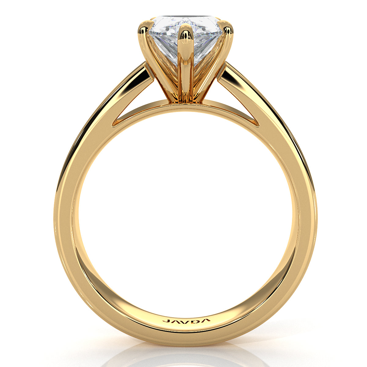 7gm 5.5m Cathedral Style Prong Set Lab Grown Diamond Engagement Solitaire Ring IGI Certified 1.00 Ctw.