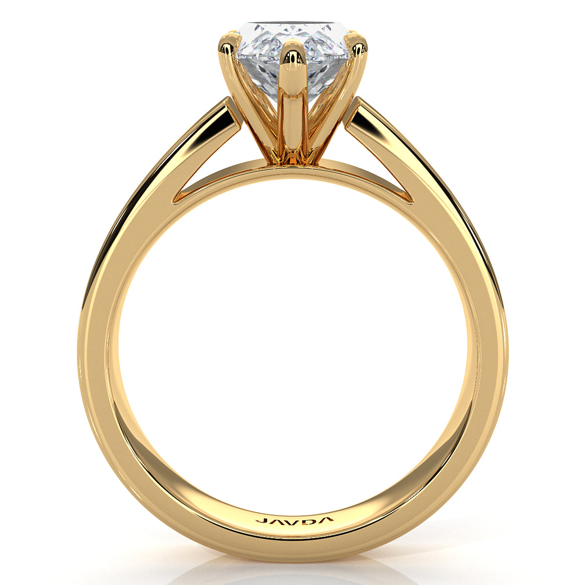 7gm 5.5m Cathedral Style Prong Set Lab Grown Diamond Engagement Solitaire Ring IGI Certified 1.00 Ctw.